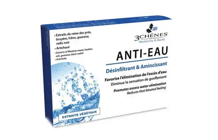 Comprar 3Chenes Anti-Eau. Farmacia online Andorra. Ayuda a desinflar de forma natural su cuerpo y reduce la hinchazón